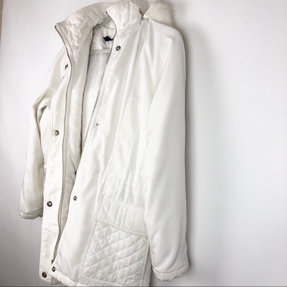 Weather Tamer White Winter Jacket w/ Removable Hood - Picture 2 of 16